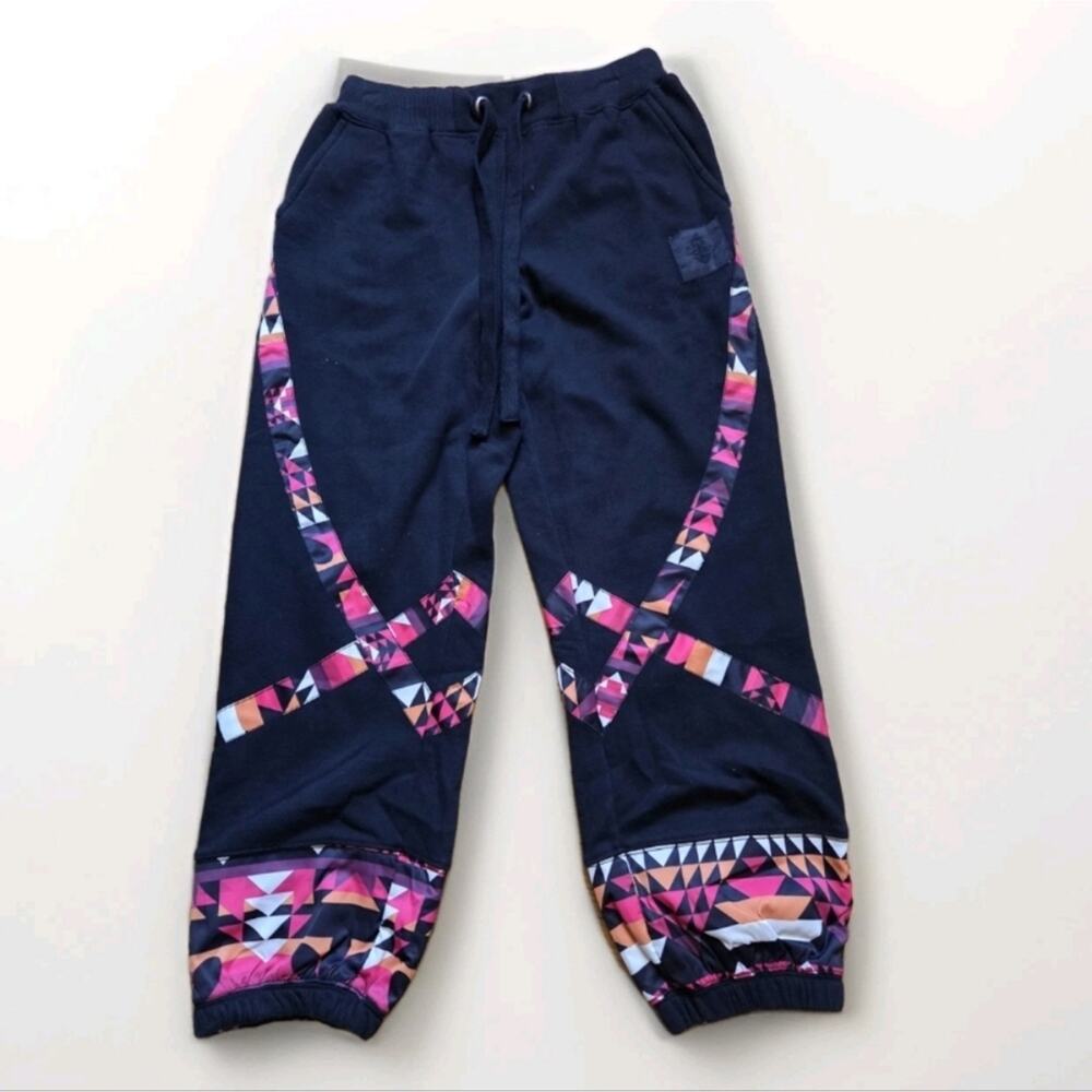 Free People Snow Flow Pants sweatshirt Top Printed Stripe Ribbed S NEW - Picture 2 of 4